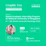 Webinar on “Global Academic Internship Program” by National University of Singapore &amp; Hewlett Packard Enterprise
