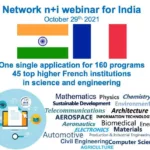 Webinar of Network n+i, Embassy of France in India for Engineering Students