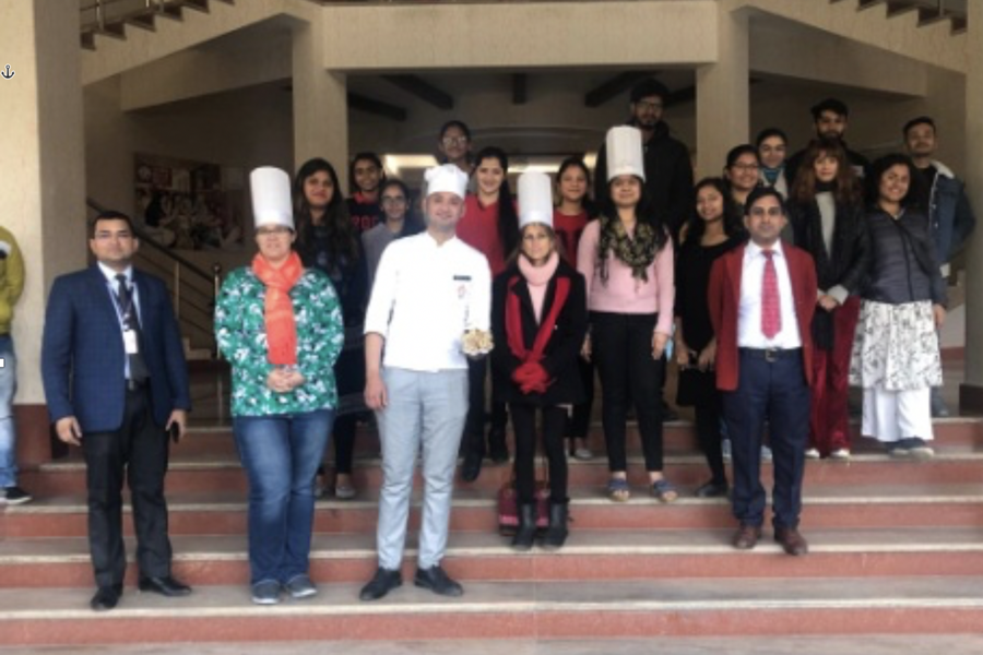 Celebration of “LA CHANDELEUR” by GEU &amp; GEHU students learning French Language  