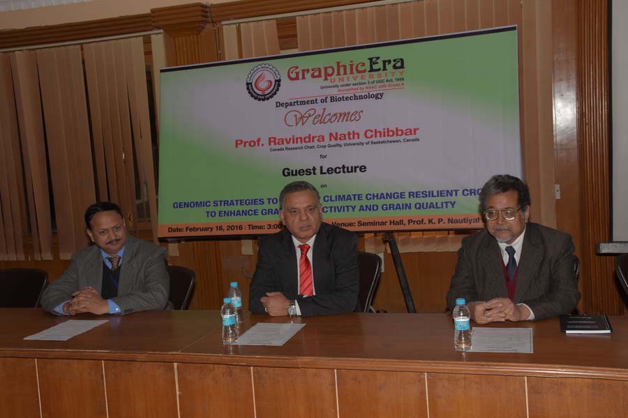 Guest Lecture on Genomic Strategies to develop climate change resilient crops to enhance grain productivity and grain Quality