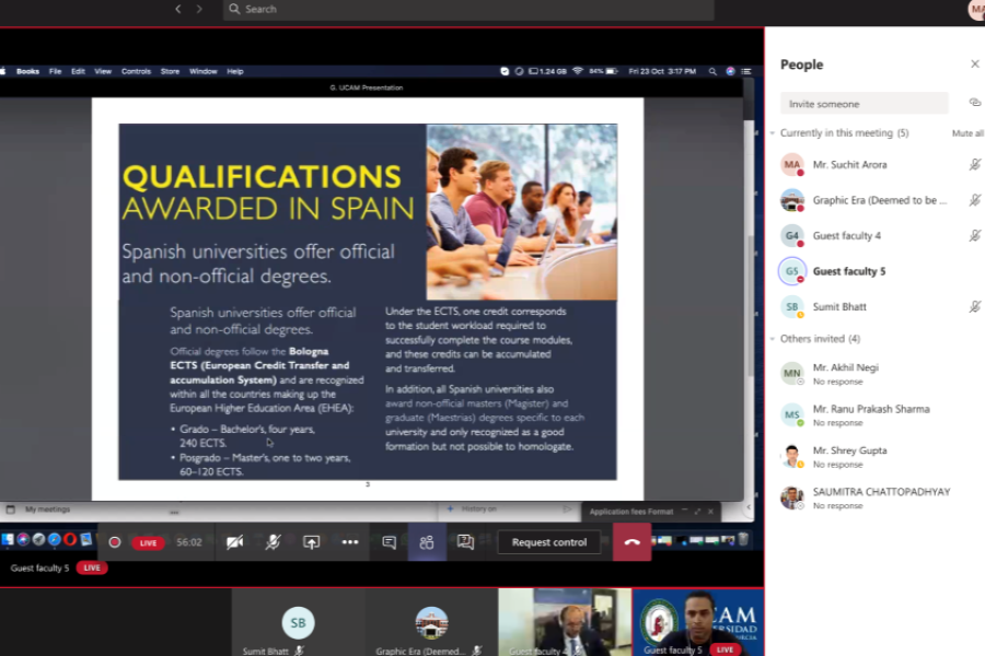 Webinar on “Higher Education &amp; Scholarship Opportunities at U.C.A.M. and Spain”