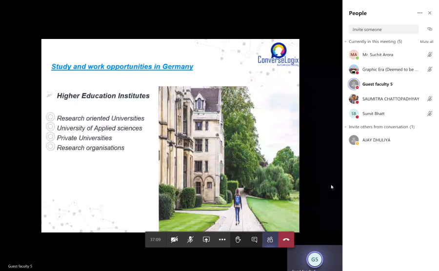 Webinar on “Higher Education &amp; Work Opportunities at Germany”