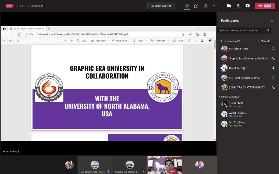 Webinar on “Webinar on “Student Exchange Program at University of North Alabama, USA”