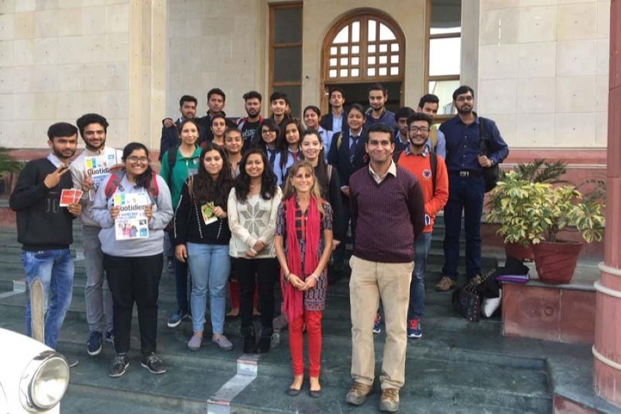 Visit of GEU/GEHU students learning French Language participated in French Film Festival