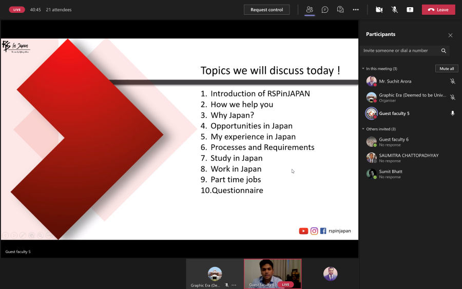 Webinar on “JAPAN: Language, Study and Work Opportunities”